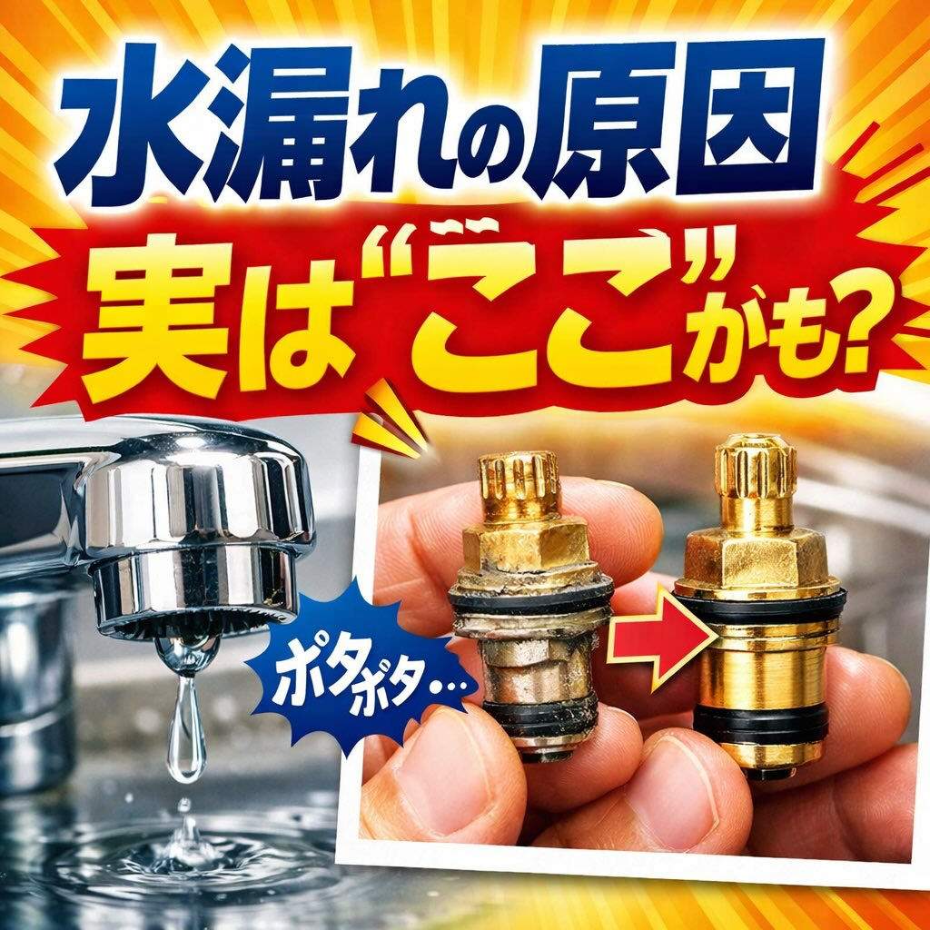 蛇口からポタポタ水漏れ…💧